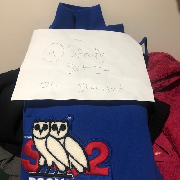 OVO x D2Squared Blue Sweatpants XL Never Worn Brand new abs Authentic, - Picture 7 of 8